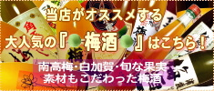 させ酒店オススメの大人気の梅酒のページはこちらから!!地域ならではの素材からこだわった梅酒ばかりです☆